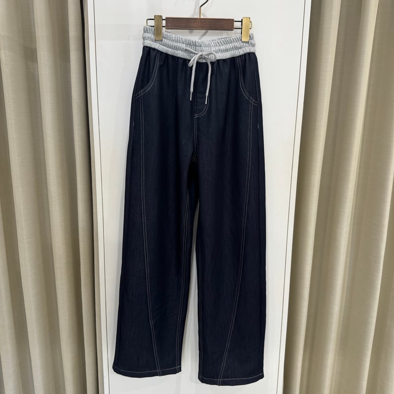 本発 裏起毛別布使いデニムパンツ (ピアッチェ―レ P65523) | ISHIKAWA-LABO