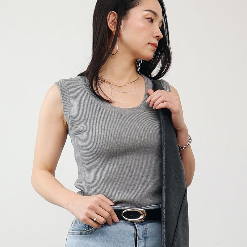タンクニット 本発 9/5 Uネックニットタンク （マッドコア 252019