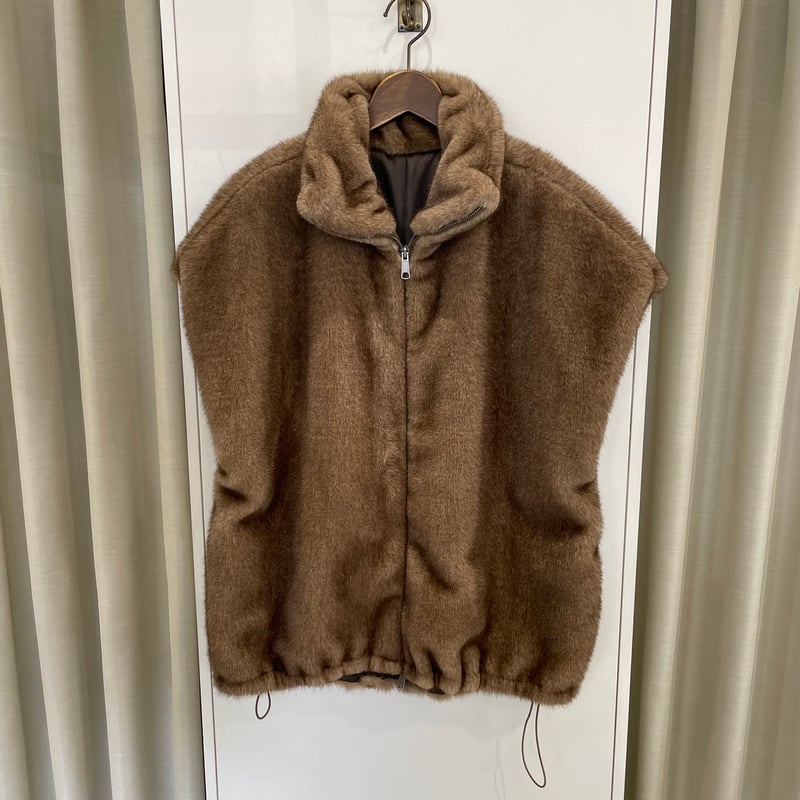 本発 ミンク風ファーベスト (クロシェ 562-84507) | ISHIKAWA-LABO