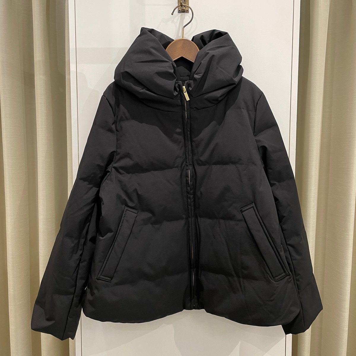 ドット柄虹色ショートジャケット Super100s' ウールショートビーバー シングルショートコート