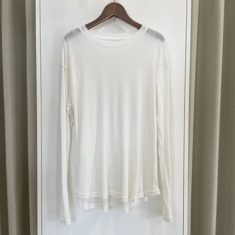 イシカワラボ　H刺繍長袖Tシャツ（ホワイト）　アンナケリー 11/14ゲリラライブ H刺繍ロンT (イシカワラボ-アンナケリー
