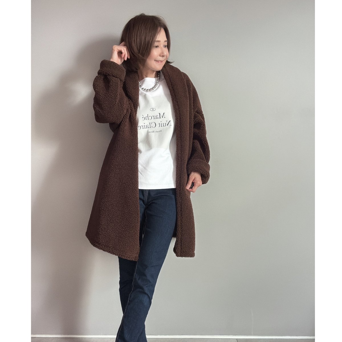 【新品・未使用】今期 Emma Taylor ボンディングボアコート モカ 8/12ライブ① ボンディングボアコート (エマテイラー