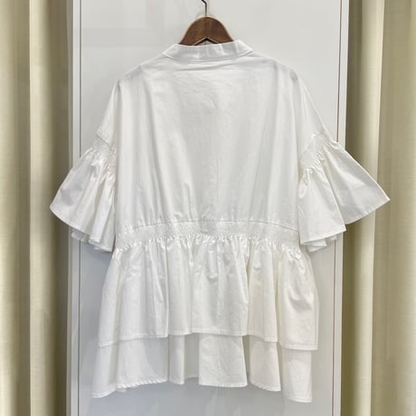 7/29ライブ③　シャーリングフレアスリーブブラウス　(ヘレンチア　H425169)