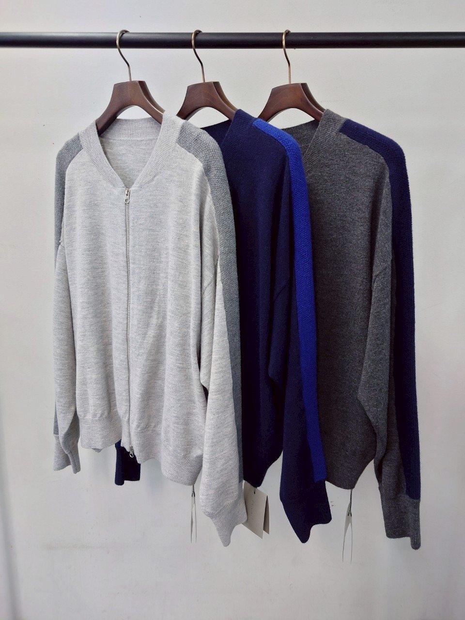 KURO ニットブルゾン 1 KURO ニットブルゾン 1 MEN】リバーシブルニットブルゾン