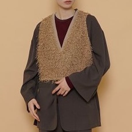 【美品】イシカワラボ バックフリルブルゾン ブラック フリーサイズ 洗える ISHIKAWA-LABO