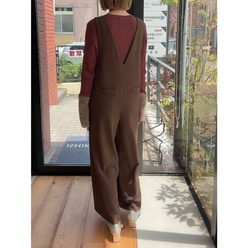 【イシカワラボHonamiオリジナル】Vネック サロペット イシカワラボHonamiオリジナル】Vネック サロペット