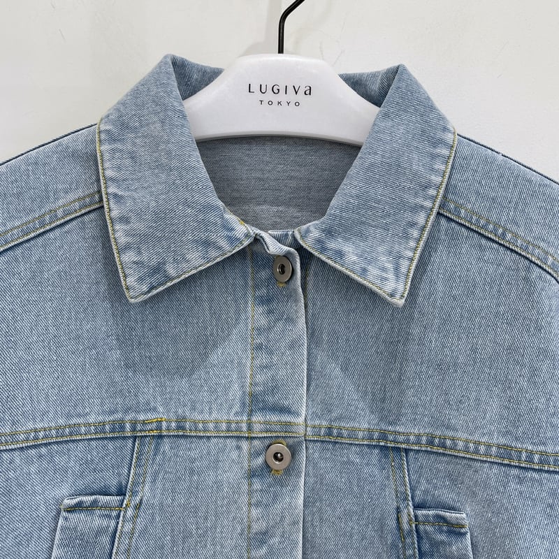 新品✨未使用イシカワラボブルーデニムジャケット袖リブサイズ38
