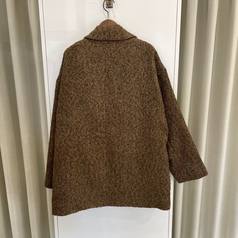 10/21ライブ③ ヘリンボーンジャケットコート (ハンチ WCN5188