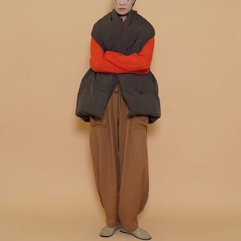 【美品】シアントーキョー ストールライク ダウンベス ショールカラー 美品】シアントーキョー ストールライク ダウンベス ショール