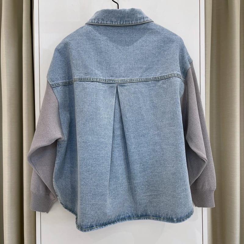 新品✨未使用イシカワラボブルーデニムジャケット袖リブサイズ38
