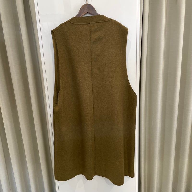 HACKETT LONDON ウールベスト 38L オリーブ新品（Mサイズ相当） NEC0002_01.jpg