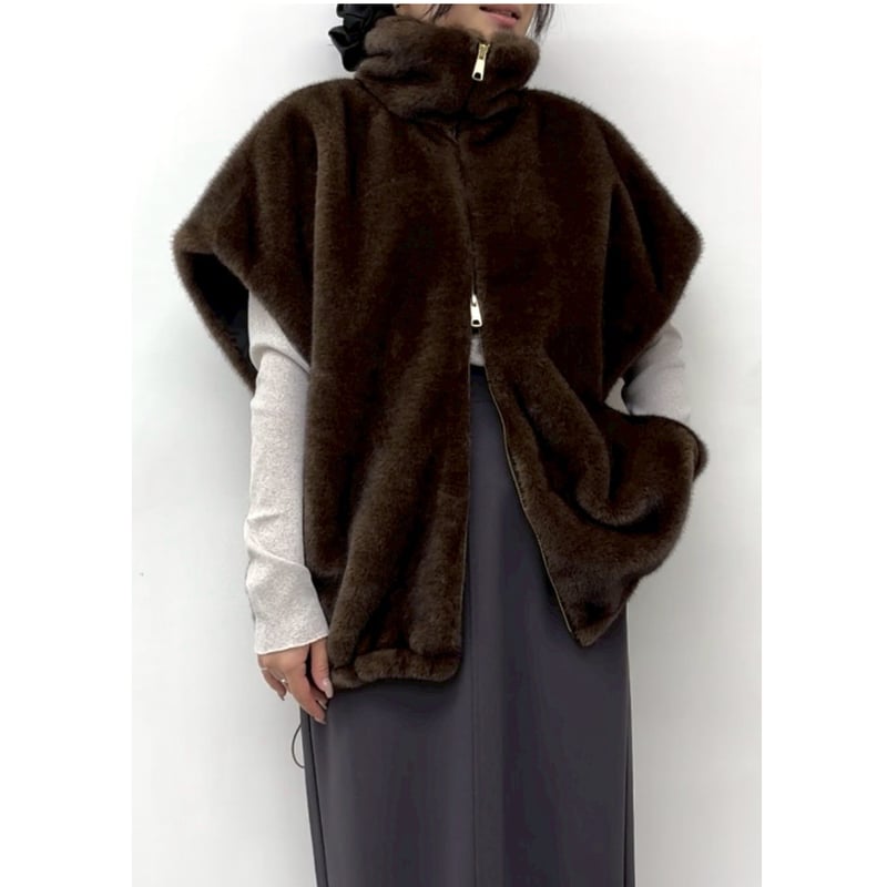 本発 ミンク風ファーベスト (クロシェ 562-84507) | ISHIKAWA-LABO