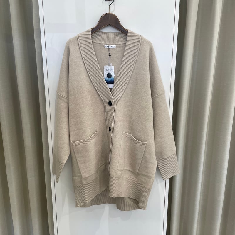 ♡ 完売！ステッチ風デザイン ニットロングカーディガン スーパービューティー♡ 完売！ステッチ風デザイン ニットロング