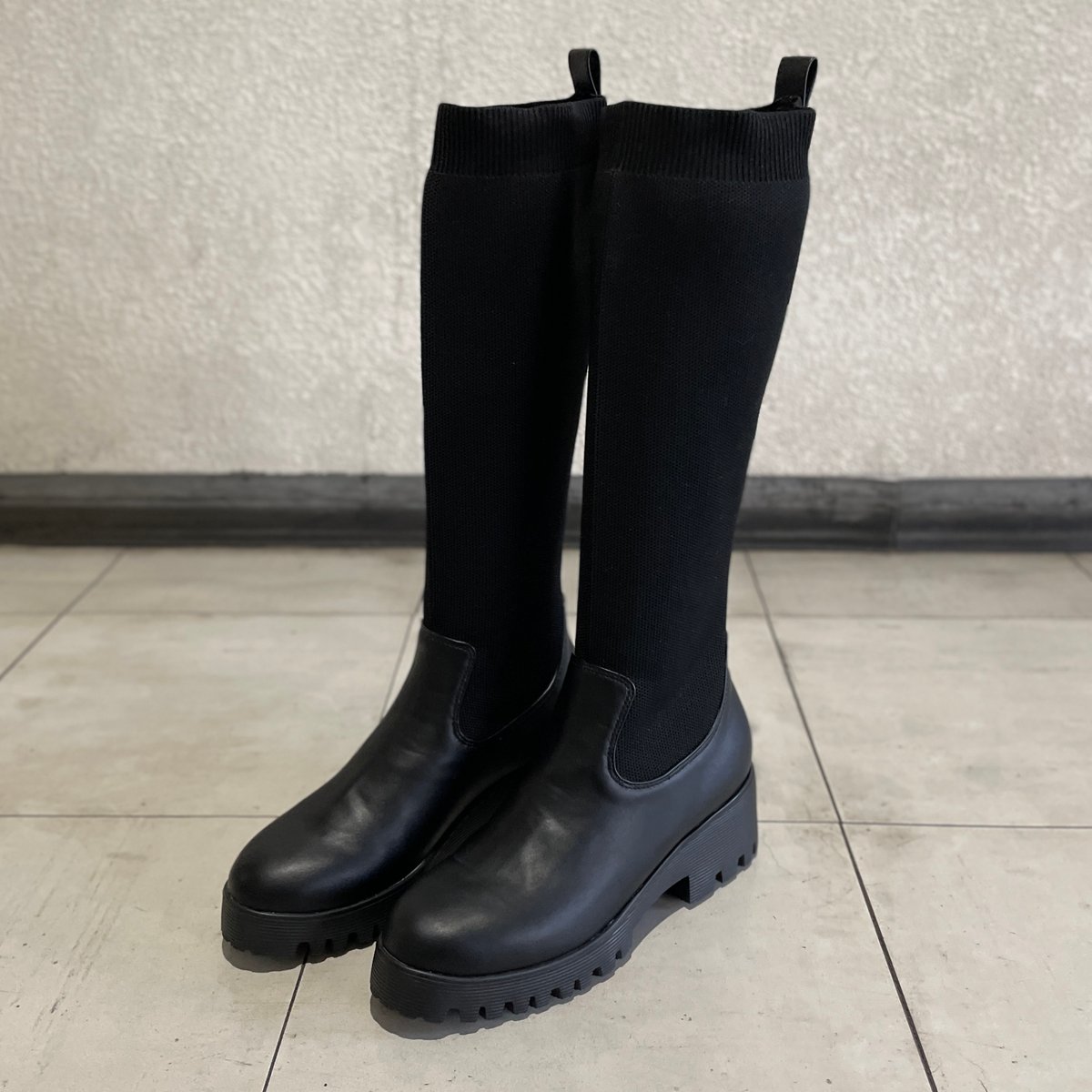 9/23ライブ① EVOL×HITOMI ニットロングブーツ (イーボル IZ5894