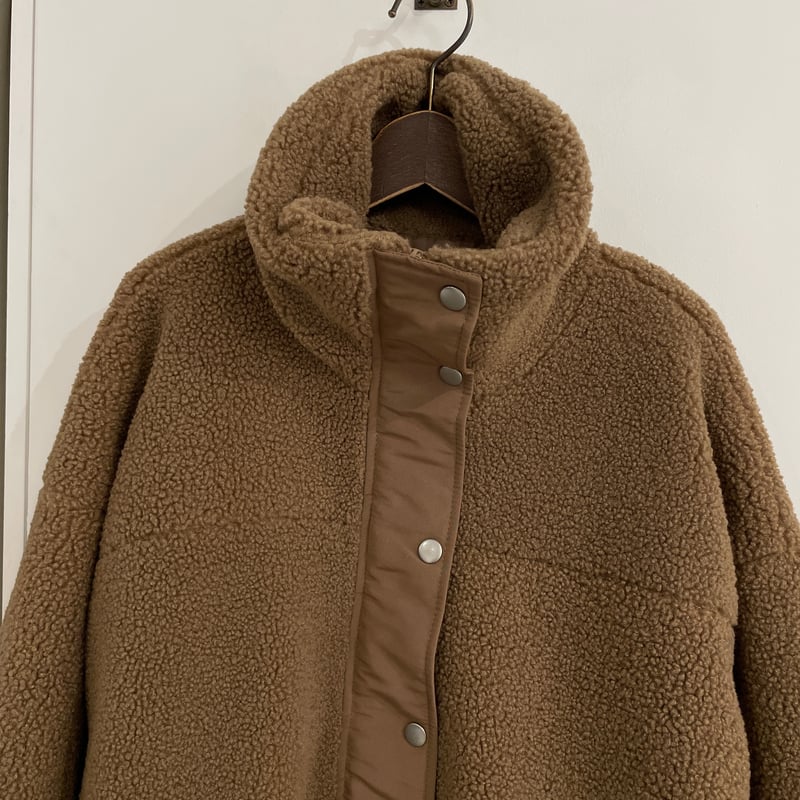 ほぼ未使用✨️定価4.6万　プルミエアロンディスモン　ラミースタンドブルゾン　茶 POD053-MMW_tate.jpg