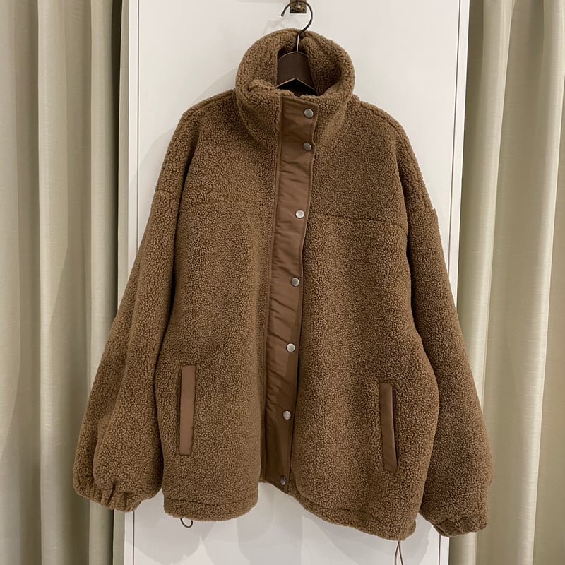 ほぼ未使用✨️定価4.6万　プルミエアロンディスモン　ラミースタンドブルゾン　茶 POD053-MMW_tate.jpg