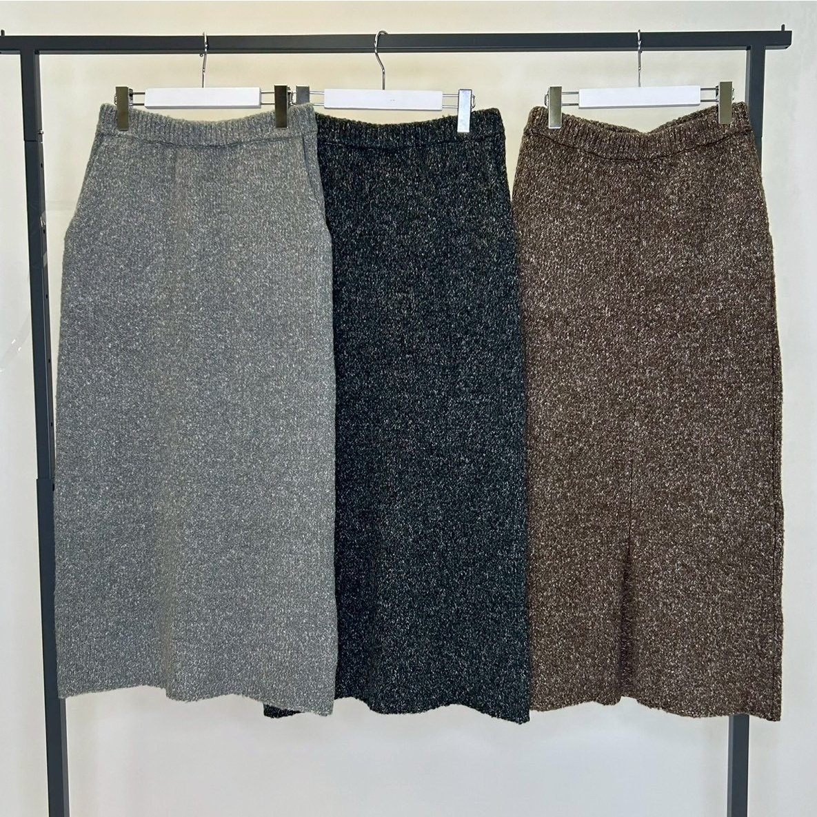 Gosinnkaページ★ 10/30ライブ② メランジニットスカート (シュガーローズ 258934