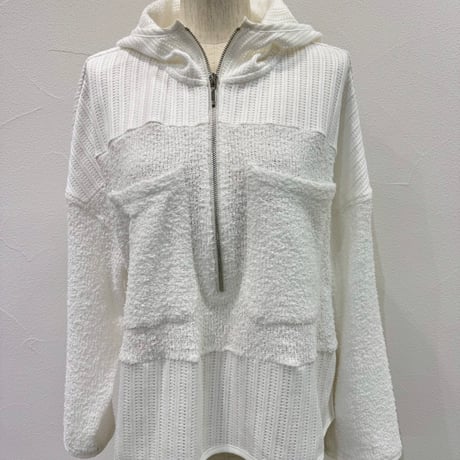 新品タグ付 クロシェ 綿ボイル3段ブラウス ホワイト イシカワラボ Tops - taste＆touch ウェブショップ