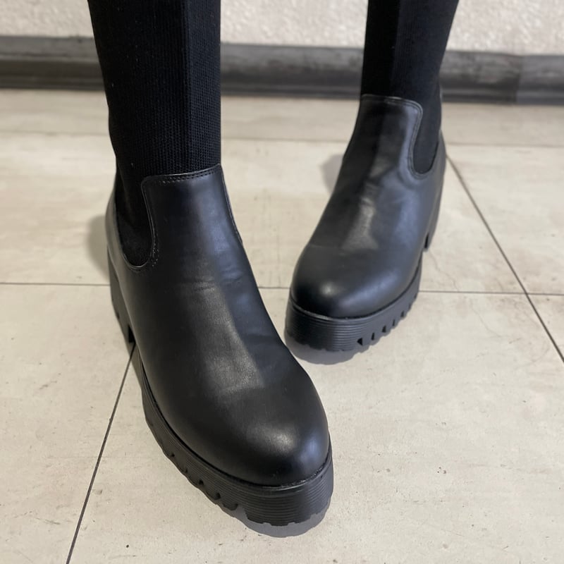 9/23ライブ① EVOL×HITOMI ニットロングブーツ (イーボル IZ5894