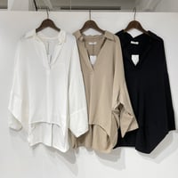 本発　3/1ライブ①　テンセルツイルプランジネックシャツ　(シニカル　512-95022)