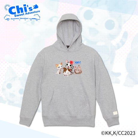 LOVE CATS!! こねこのチー ポンポンらー夏休み スウェットプルオーバーパーカー Type-B