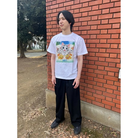 LOVE CATS!! こねこのチー ポンポンらー夏休み Tshirt Type-E