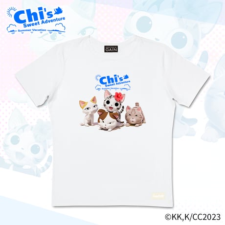 LOVE CATS!! こねこのチー ポンポンらー夏休み Tshirt Type-D