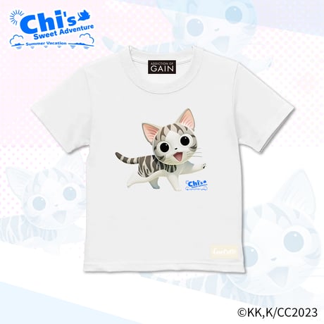 LOVE CATS!! Tshirt こねこのチー ポンポンらー夏休み Tシャツ キッズ Type-F(2色展開)