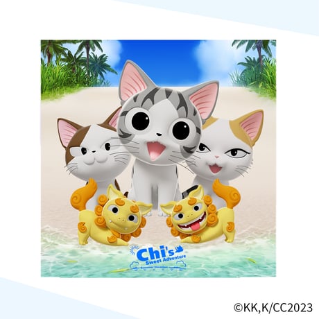 LOVE CATS!! Tshirt こねこのチー ポンポンらー夏休み Tシャツ キッズ Type-E(2色展開)