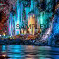 Digital Photo：Lights of Japan＜Misotsuchi's icicle (blue)＞1229×1536px