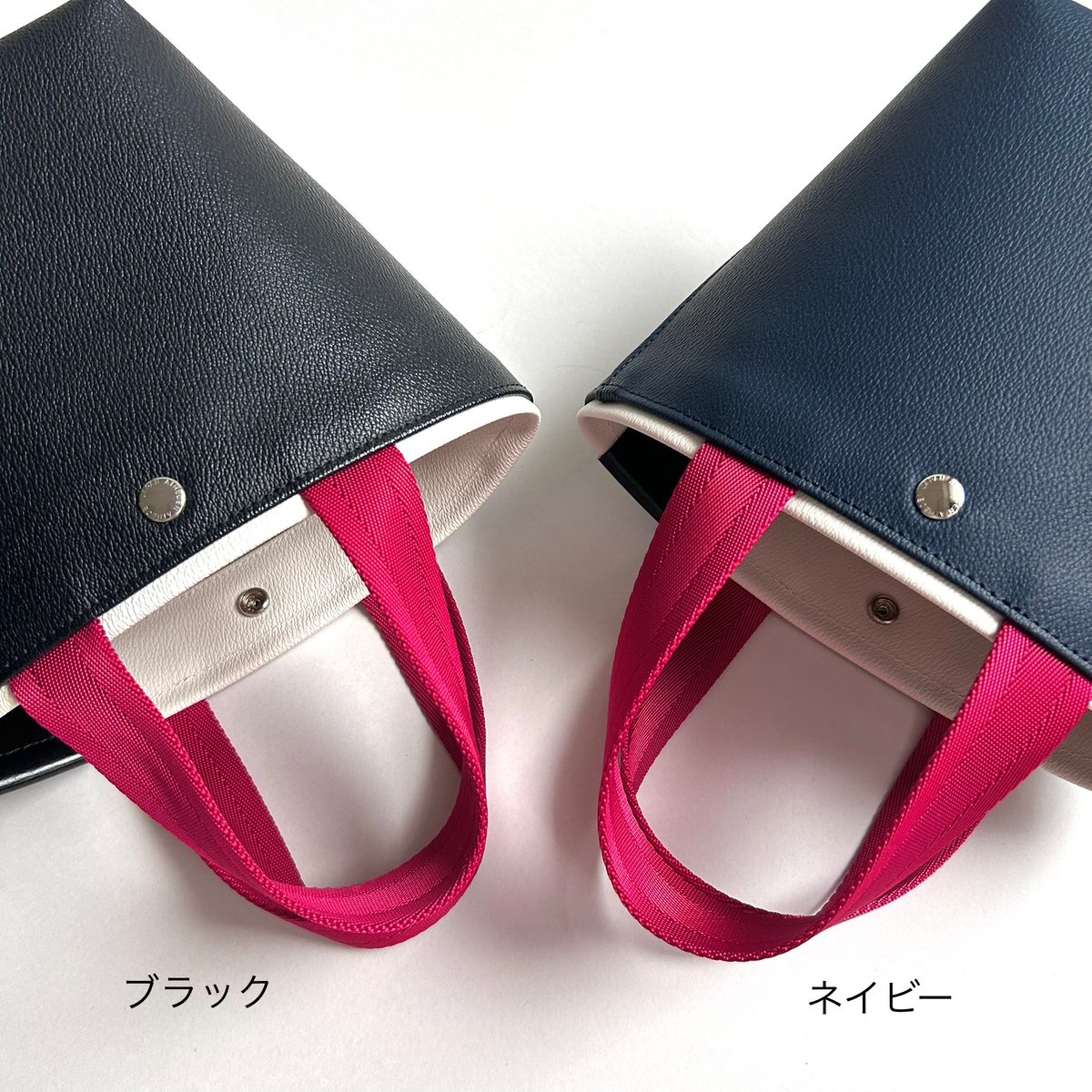 ブルマリン　オフホワイト薔薇タートル　44 9/25より予約開始--BERTHA 特別カラー【本体：ネイビー / ライン