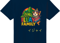 ILLAYFamilyＴシャツ 紺　M　Lサイズ