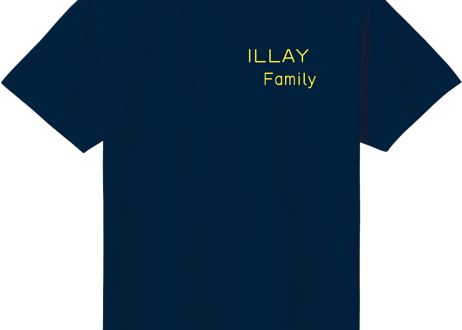 ILLAYFamilyＴシャツ 紺　M　Lサイズ