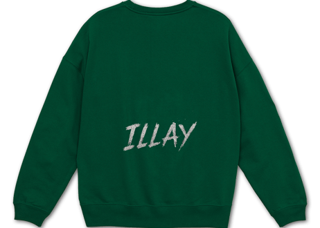 Rey デザイン　ILLAY 秋冬新作　トレーナー緑　サイズ　M 　 L　 XL