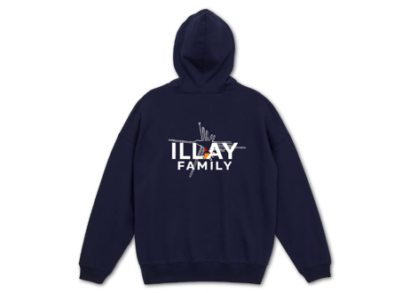 Rey デザイン　ILLAY 秋冬新作　パーカー紺　 ナスカ　サイズ　M 　 L　 XL