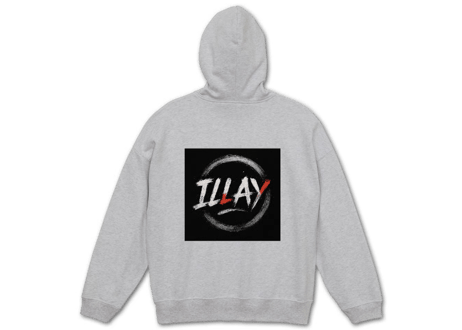 Rey デザイン　ILLAY 秋冬新作　パーカーグレー　 　サイズ　M 　 L　 XL