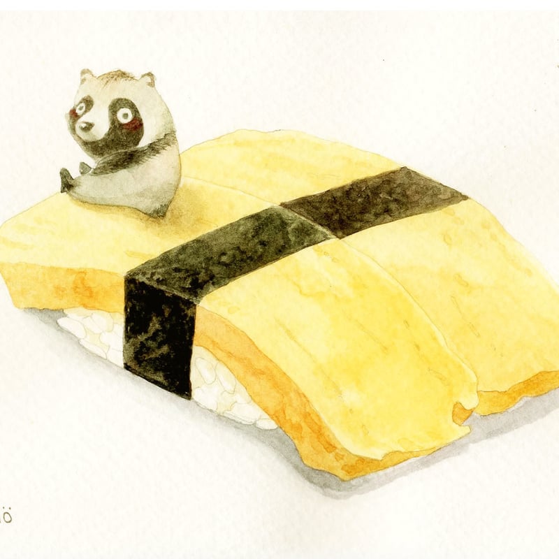 すしたぬきポストカード | Yoshino Sahoko