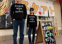 ☆特典付き☆「RAMEN+RICE=HAPPY」ロンT(ブラック)
