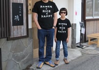 ☆特典付き☆「RAMEN+RICE=HAPPY」プロトタイプTシャツ(ブラック)