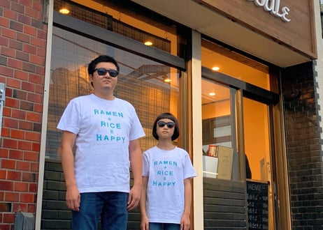 ☆特典付き☆「RAMEN+RICE=HAPPY」プロトタイプTシャツ(ホワイト)