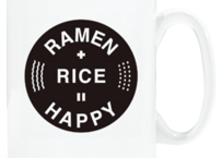 「RAMEN+RICE=HAPPY」マグカップ(Ｂ)