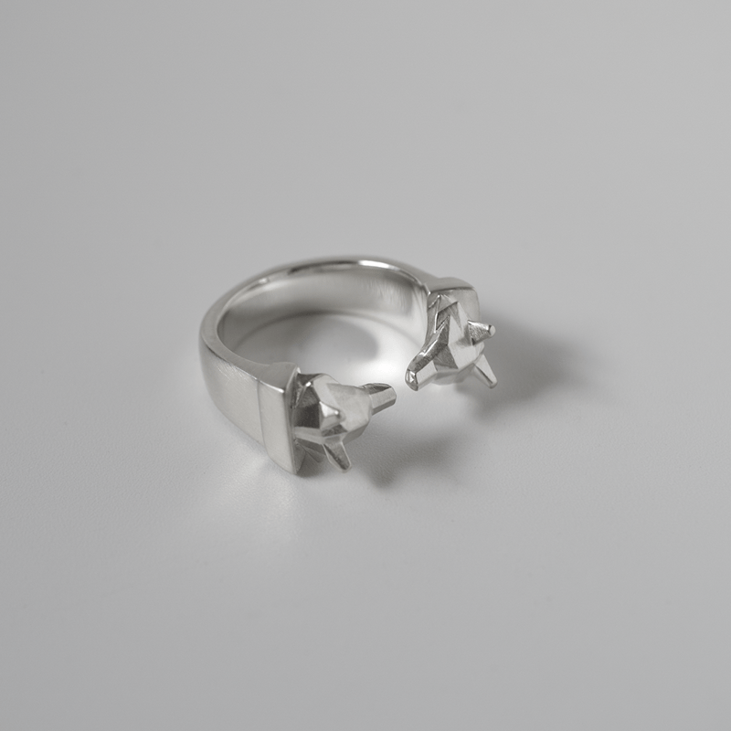 Wolf Face Ring - r0031 【次回販売】11月30日から | Grayscale