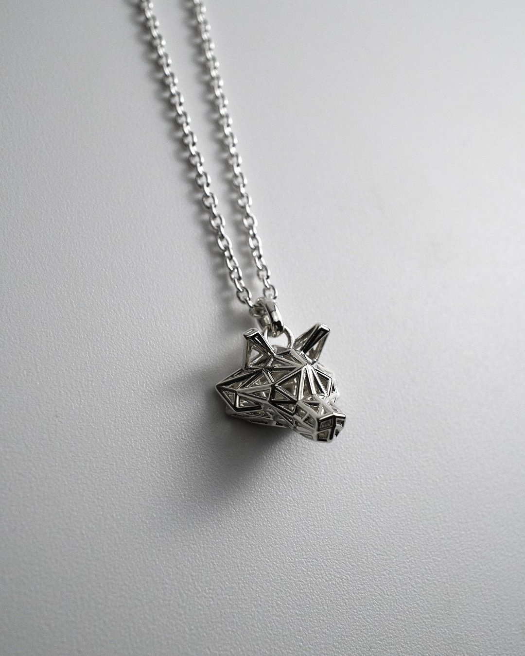 Wolf Mesh Pendant | Grayscale