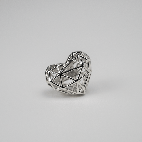 Heart mesh earring