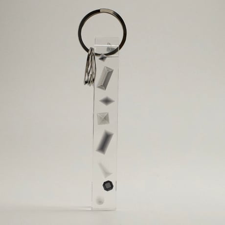 Facet Monochrome Keyring
