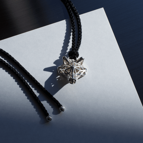 Wolf mesh silk cord necklace 　【次回販売 7月24日(金)20時から】
