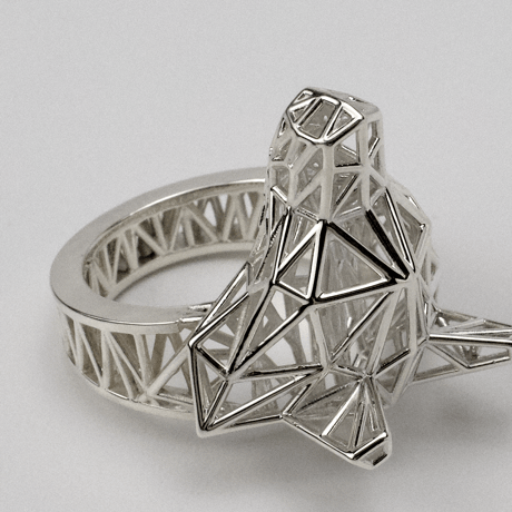 Wolf Mesh Ring