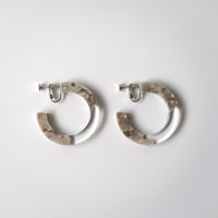 マーブル　フープ　イヤリング
