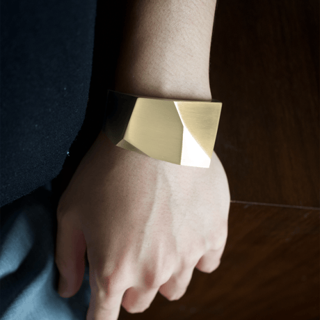 Edge Bangle - b0008 Brass