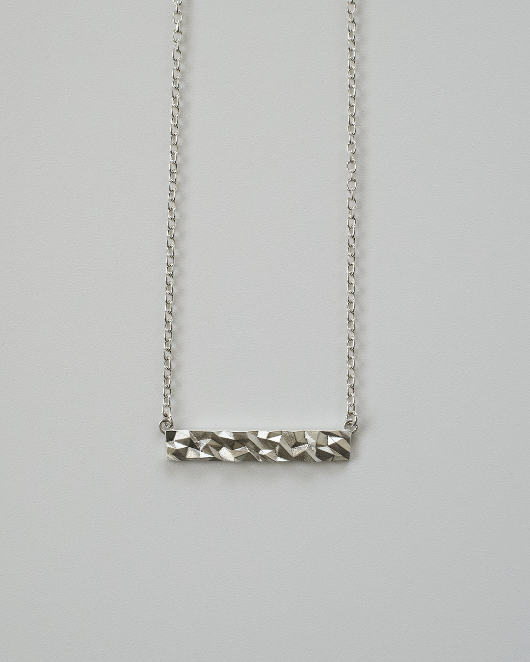 GLASSHUNGER NECKLACE ジャーマンシルバー(洋白) Facet Necklace – n0005 | Grayscale